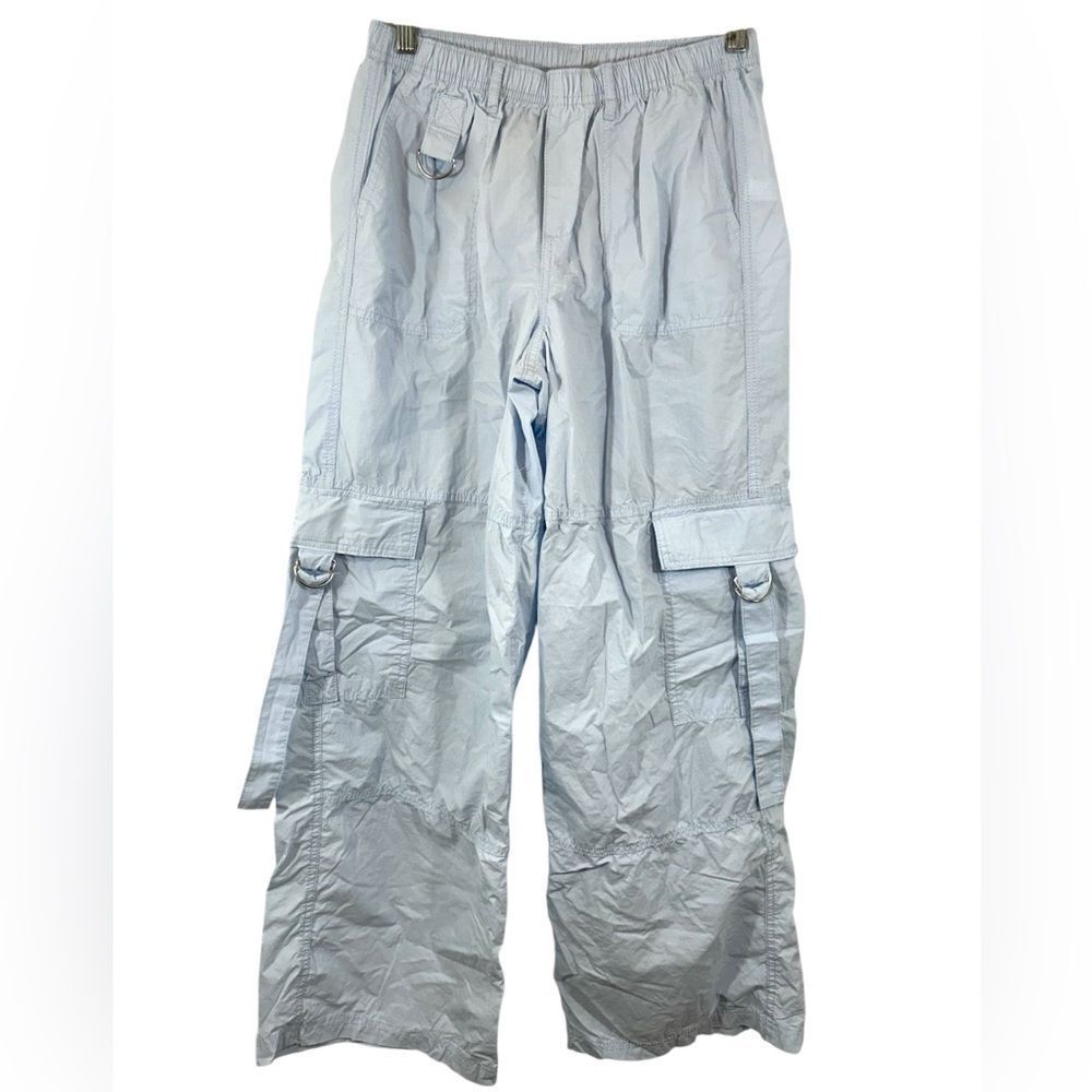 Wild Fable ladies cargo wide leg utility pants blue small cotton y2k style 90s - Picture 5 of 13